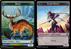 Beast (010) // Faerie Rogue (011) Double-Sided Token